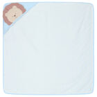 Blue & White Lion Baby Towel, 2, hi-res